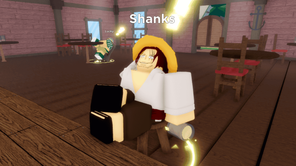 Shanks NPC in Roblox Legacy Piece