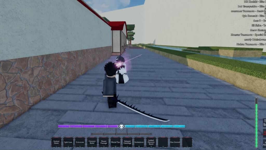 A player demonstrates the Suzumebachi Shikai in Type Soul