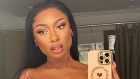 Megan Thee Stallion clicks a selfie