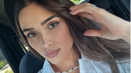 Olivia Culpo takes a selfie in her car