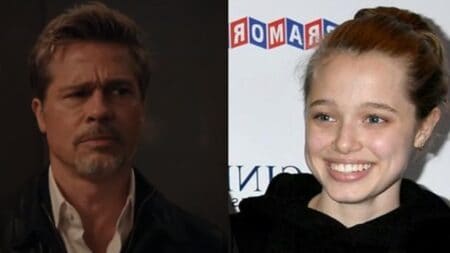 Brad Pitt and daughter Shiloh Jolie Pitt photo merge