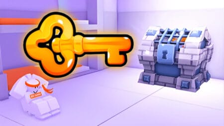 A Gold Prison key and chest in Pet Simulator 99