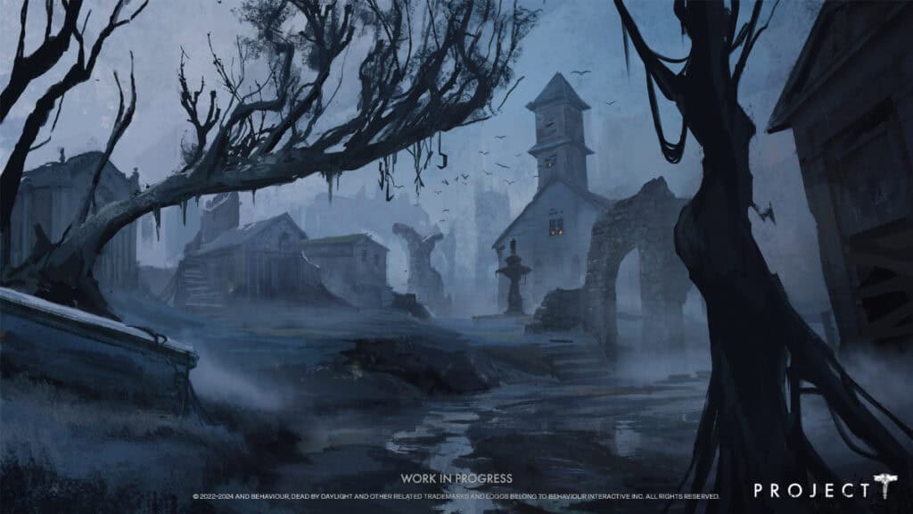 Concept art for a cemetery in Project T