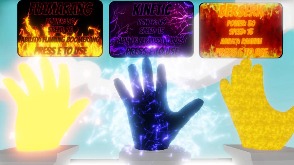 The Kinetic Glove you can use to get the Berserk Glove in Slap Battles