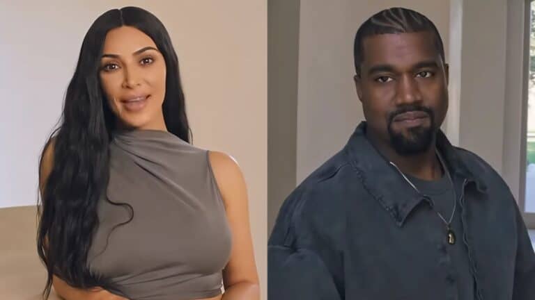 Kim Kardashian and Kanye West.