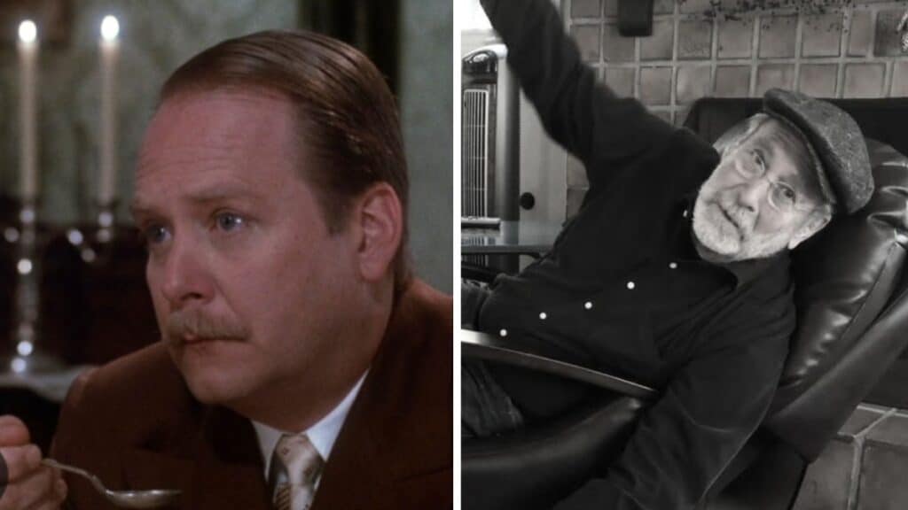 Martin Mull in Clue (L), Martin Mull recently (R)