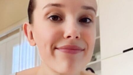 Millie Bobby Brown smiles