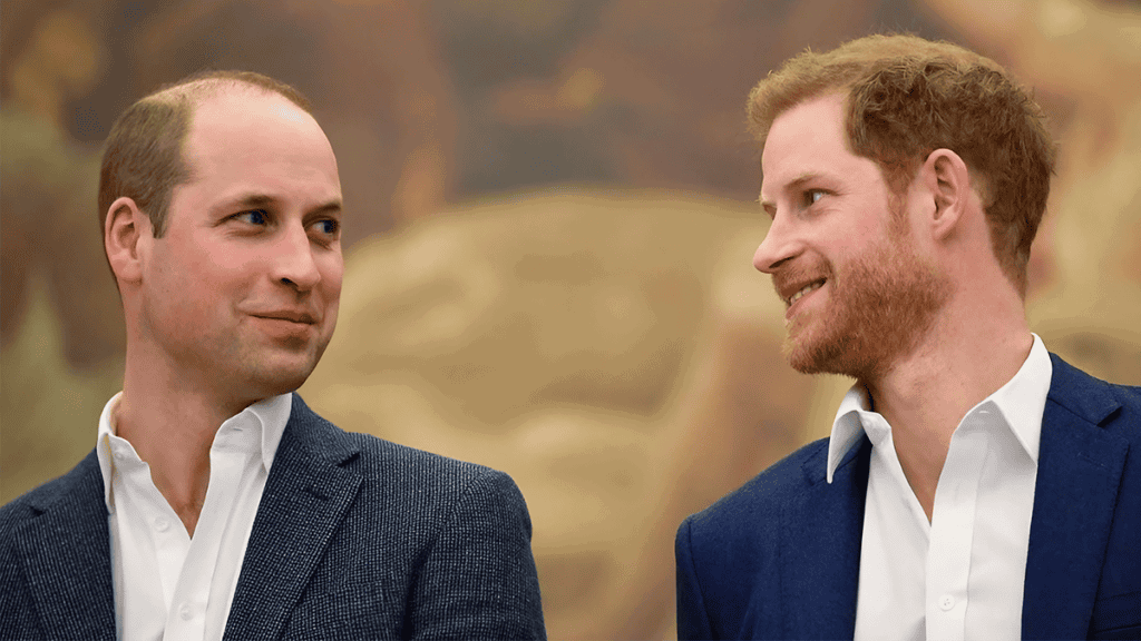 Prince William and Prince Harry Staring At Each Other