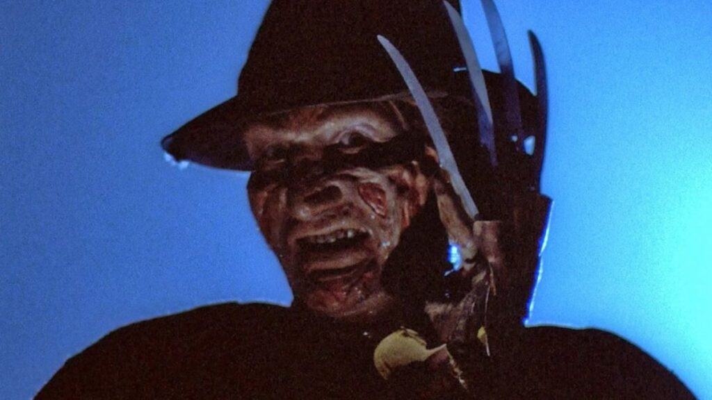 A shot of Freddy from A Nightmare on Elm Street