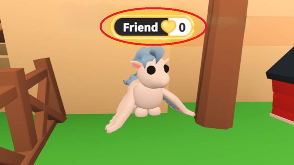 The Friendship meter above a pet in Adopt Me