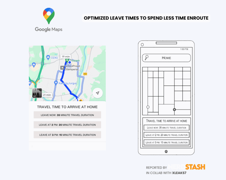 Google Maps Leave Time Recommendations for Different Travel Duration