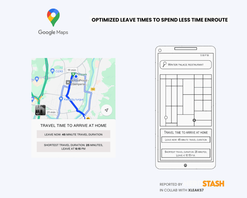 Google Maps Leave Time Recommendations for Shortest Travel Durations