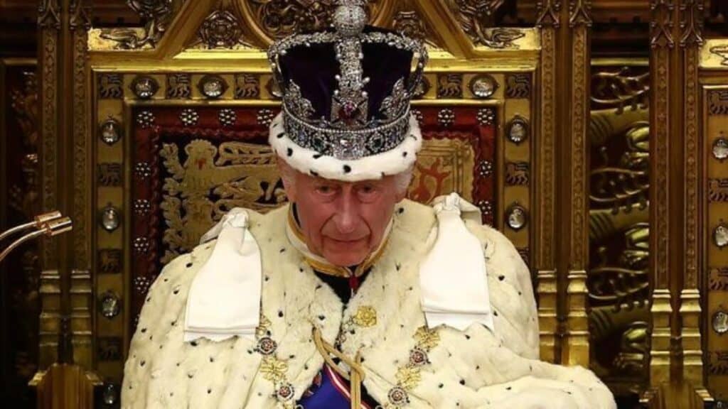 King Charles reads the King's Speech at the State Opening of Parliament.