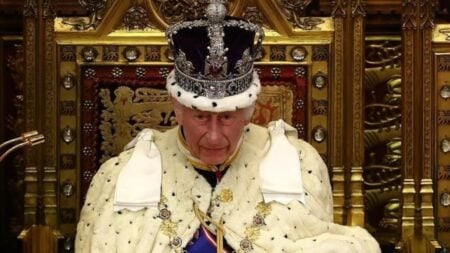 King Charles reads the King's Speech at the State Opening of Parliament.