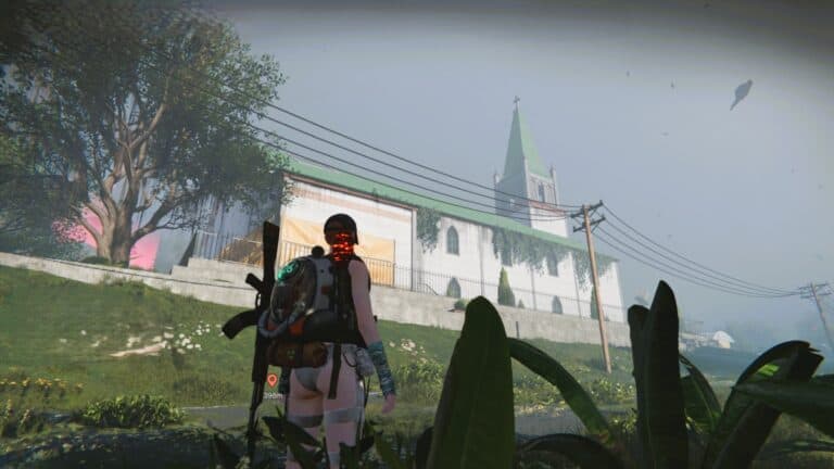 A church in Once Human where the player can farm Acid