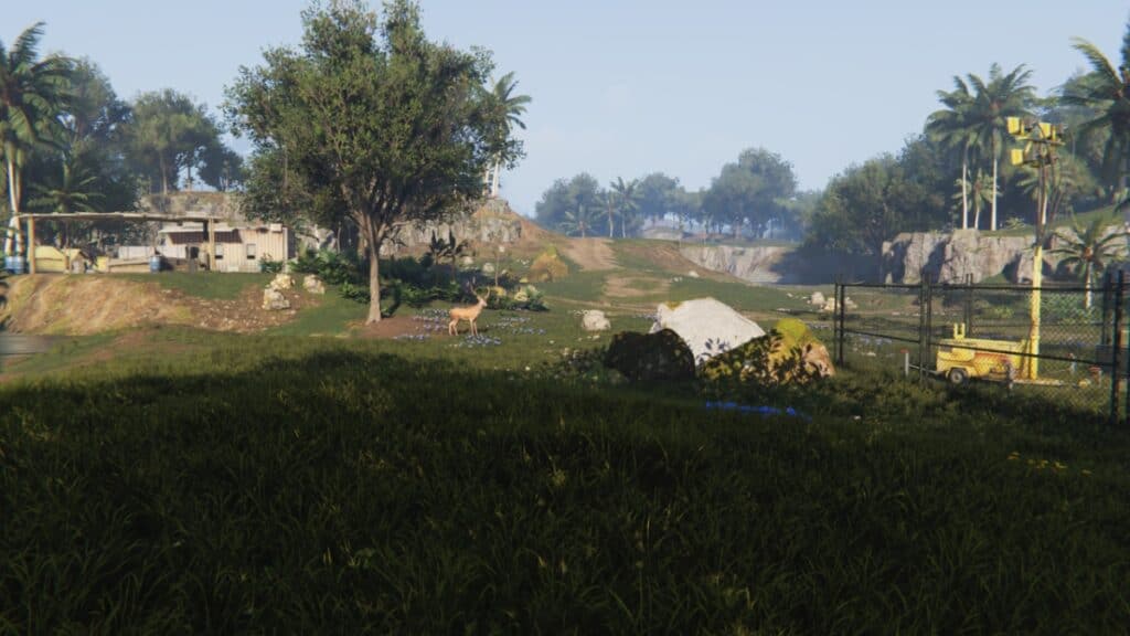 A deer grazes in the open world of Once Human