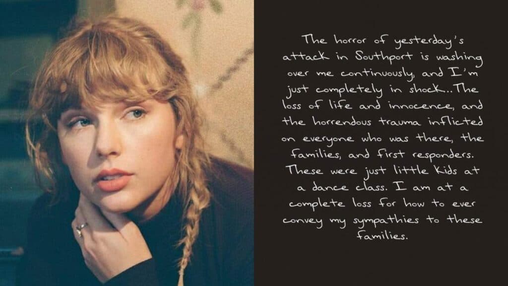 Taylor Swift Releases Statement About the Southport Stabbing