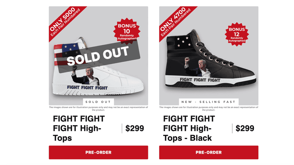 Trump Fight Fight Fight Sneakers