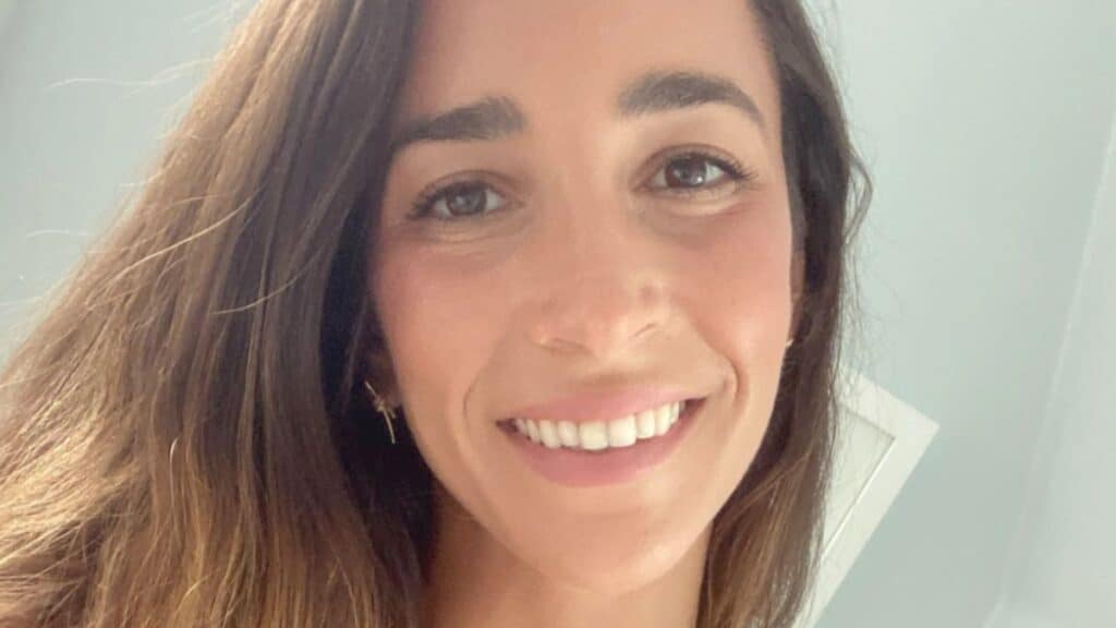 Aly Raisman smiles close up