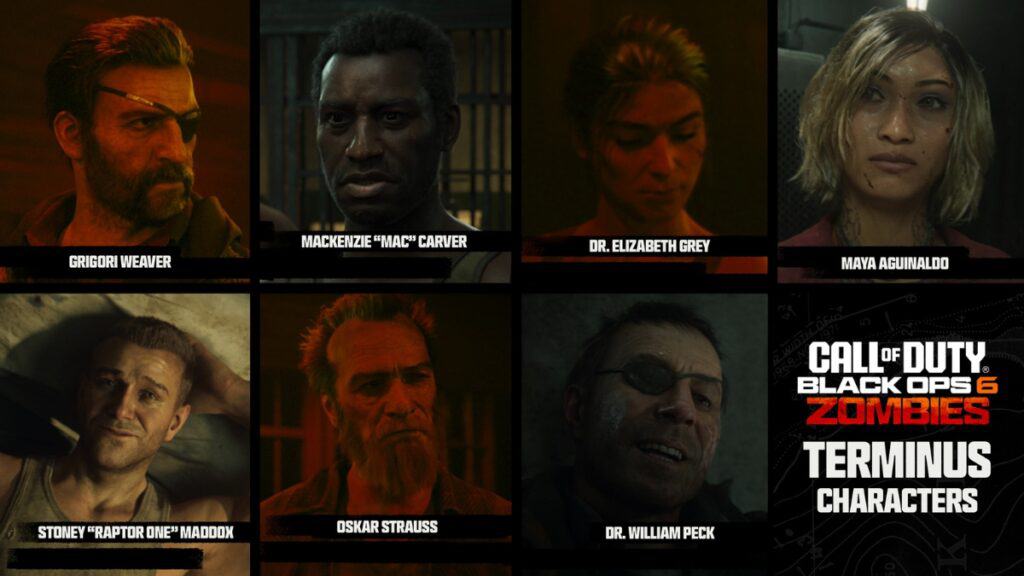 Black Ops 6 Zombies Terminus Island Characters