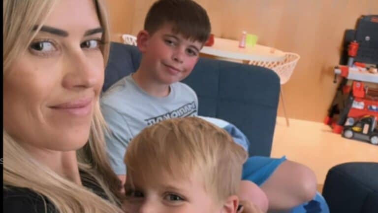 Christina Hall poses for photo with her sons