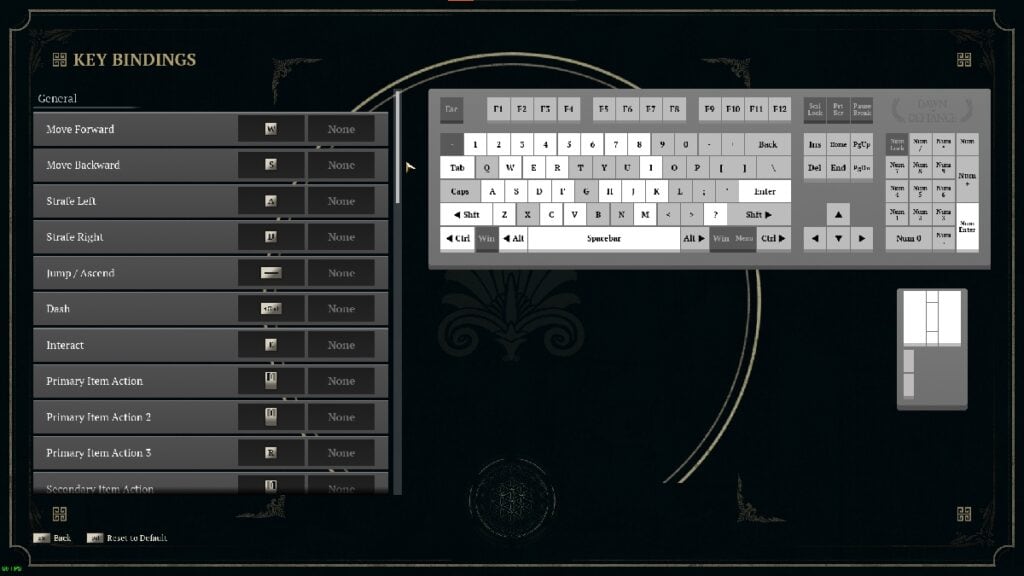 DoD Key Bindings