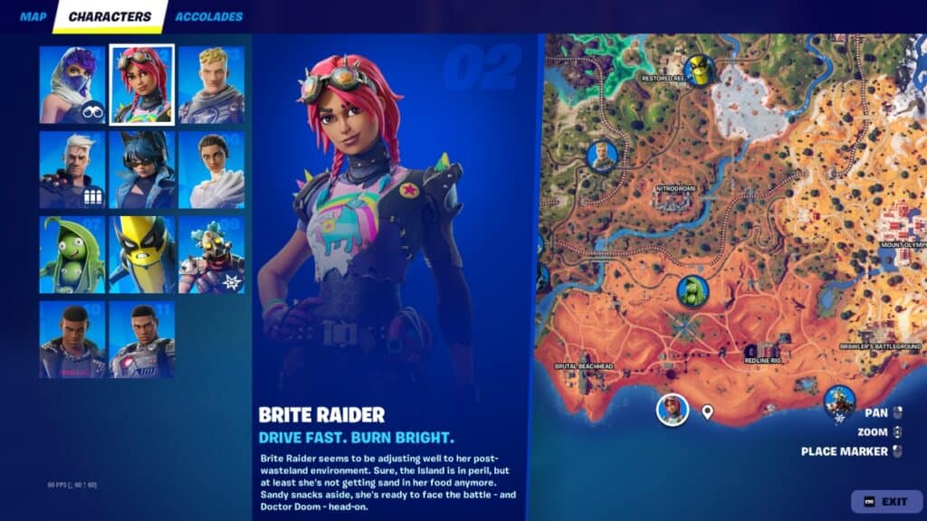 Brite Raider Location