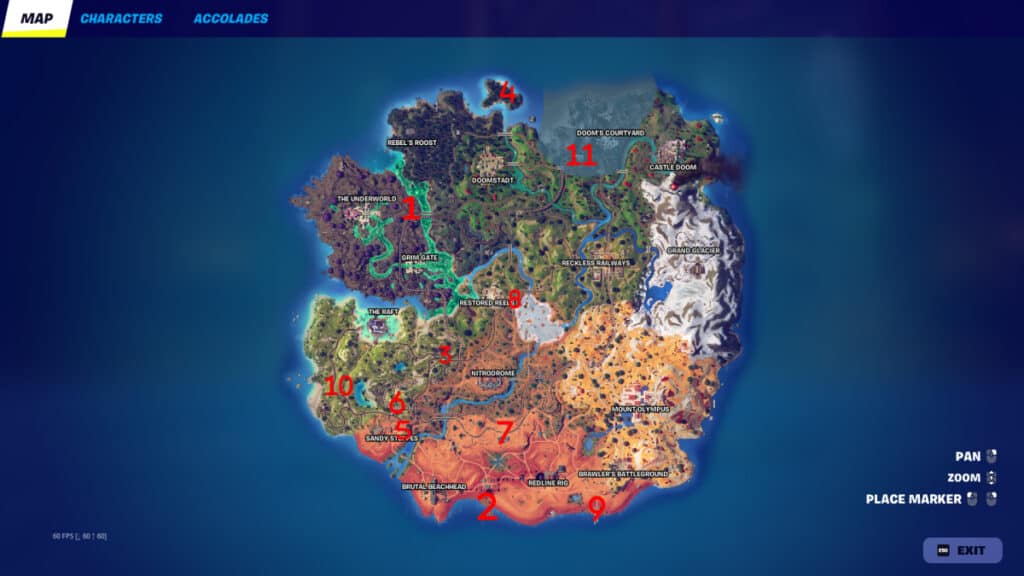 Fortnite Chapter 5 Season 4 NPC Locations