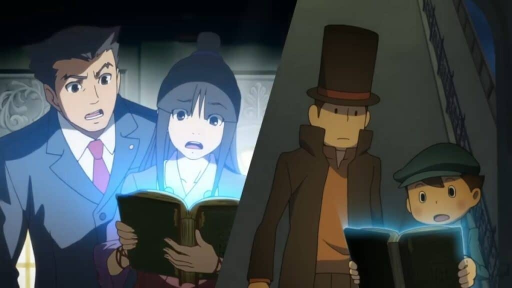 Professor Layton vs Ace Attorney Cutscene