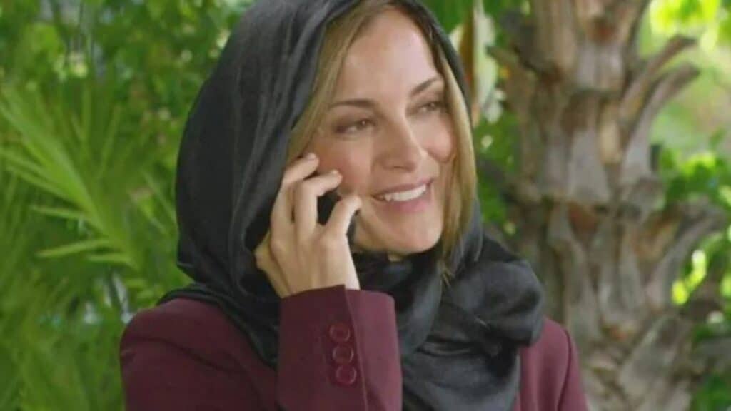 Rebecca Budig in her debut as Taylor Hayes on The Bold and the Beautiful.