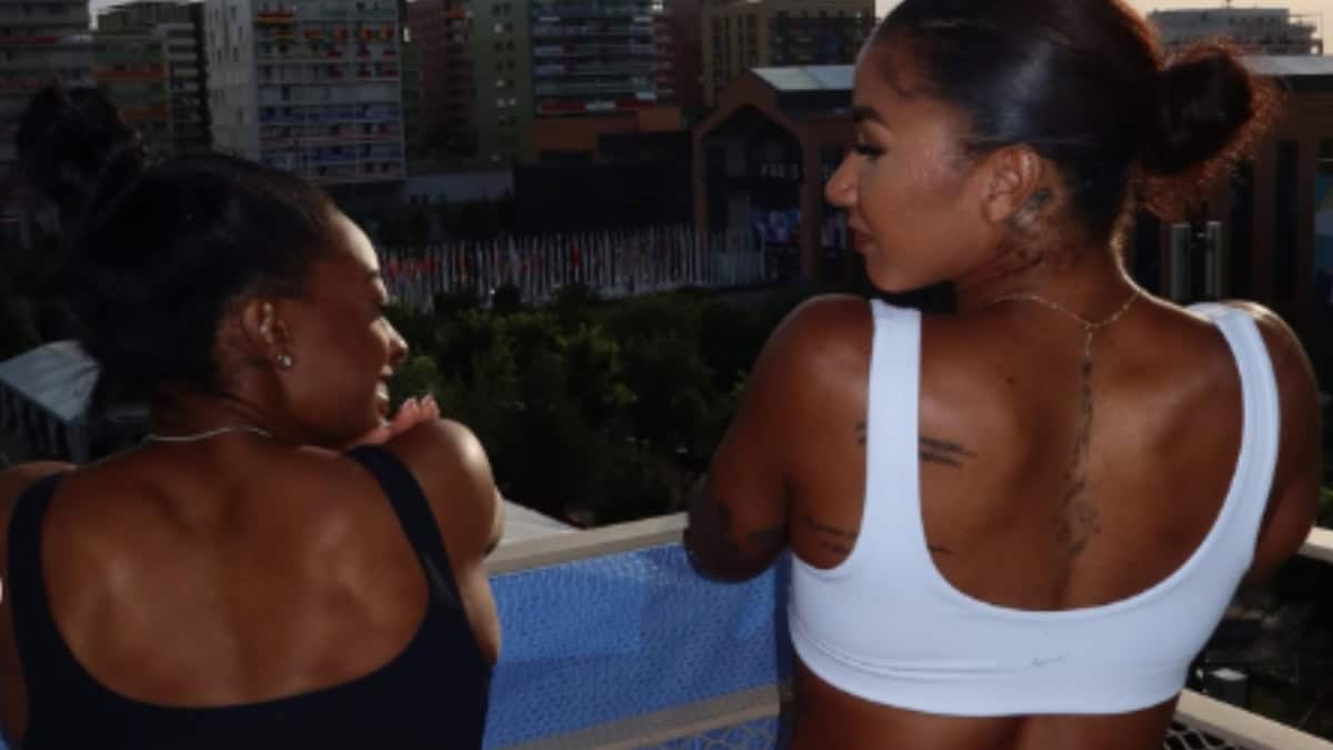 Jordan Chiles And Simone Biles Show Off Their Perfection With Team USA Shorts