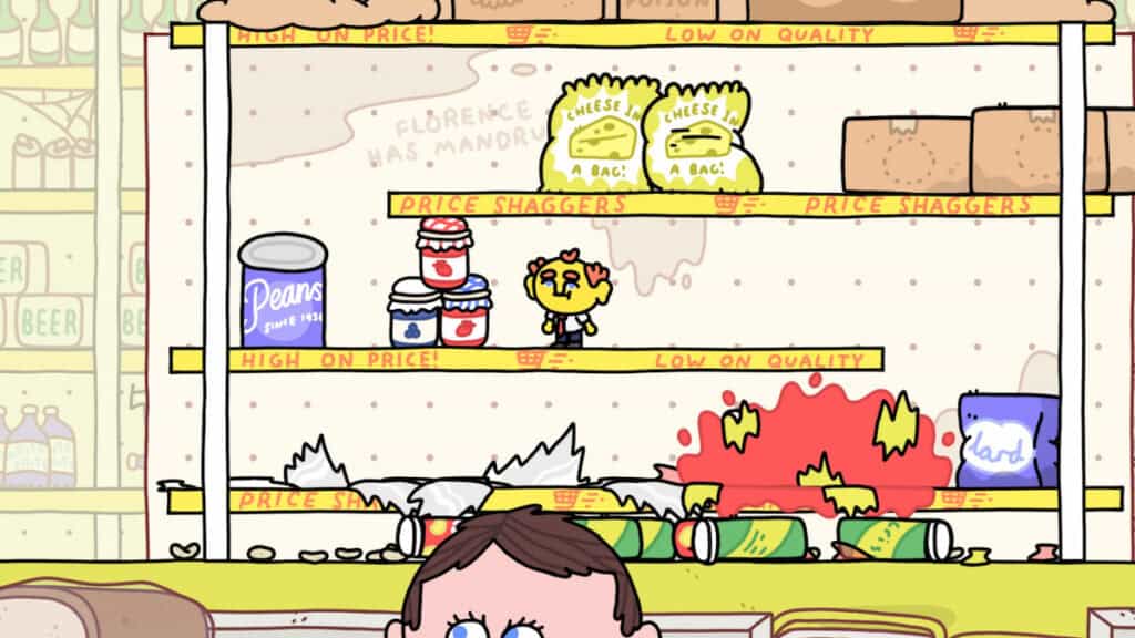 An image of the store in Thank Goodness You're Here!