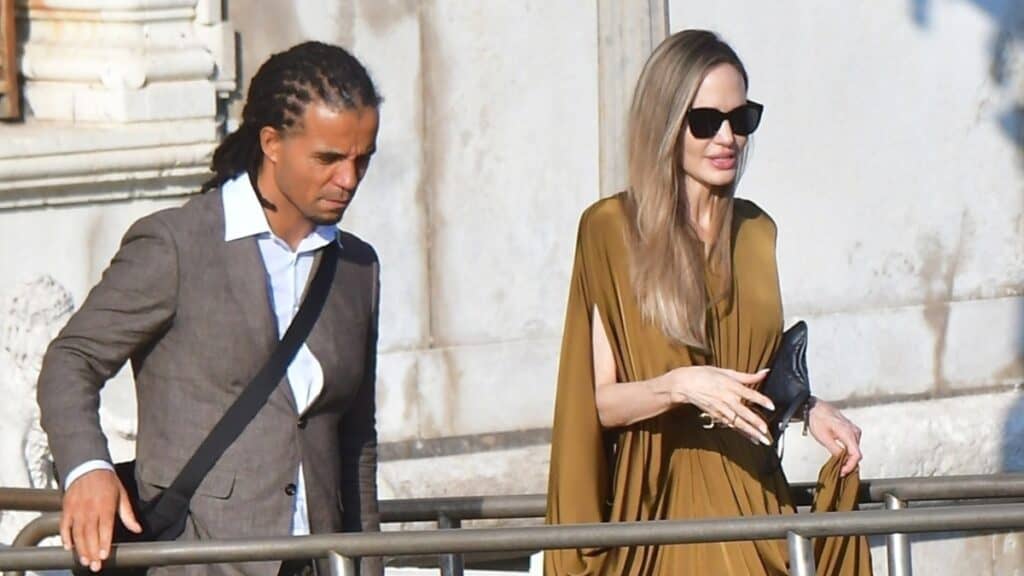 Angelina Jolie and rapper Akala in Venice