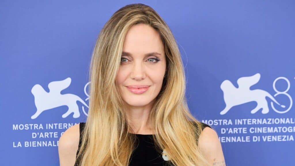 Angelina Jolie attends a photocall for the movie "Maria" during the 81st Venice International Film Festival.