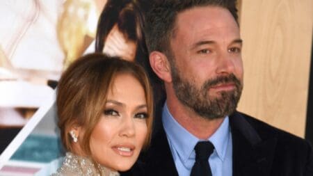 Jennifer Lopez and Ben Affleck on the red carpet.