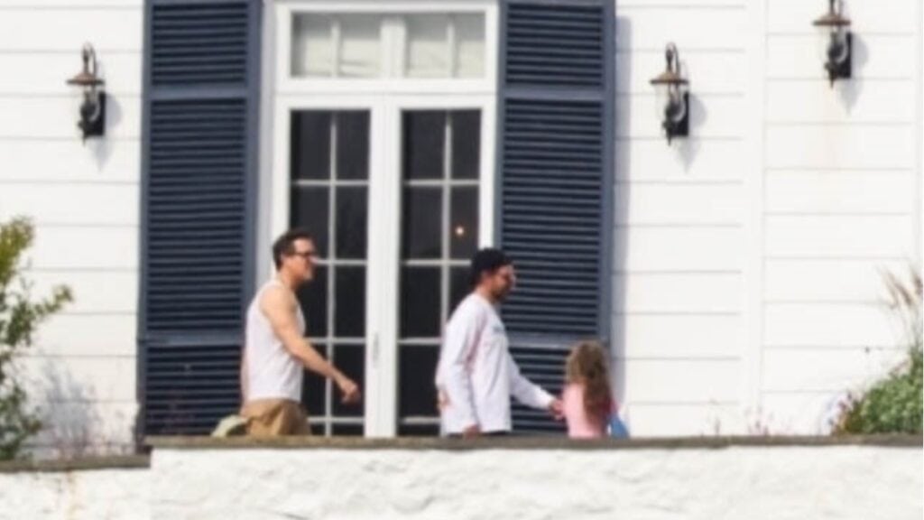 Ryan Reynolds and Bradley Cooper at Taylor Swift's beach house in Rhode Island