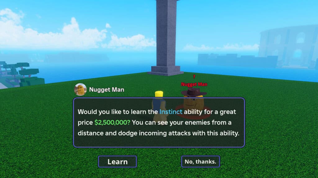 Where to Get Instinct in Meme Sea Roblox