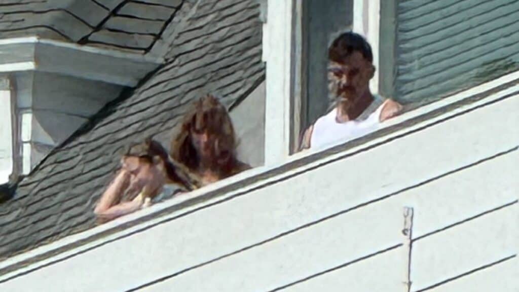 Taylor Swift and Travis Kelce at her Rhode Island beach house.