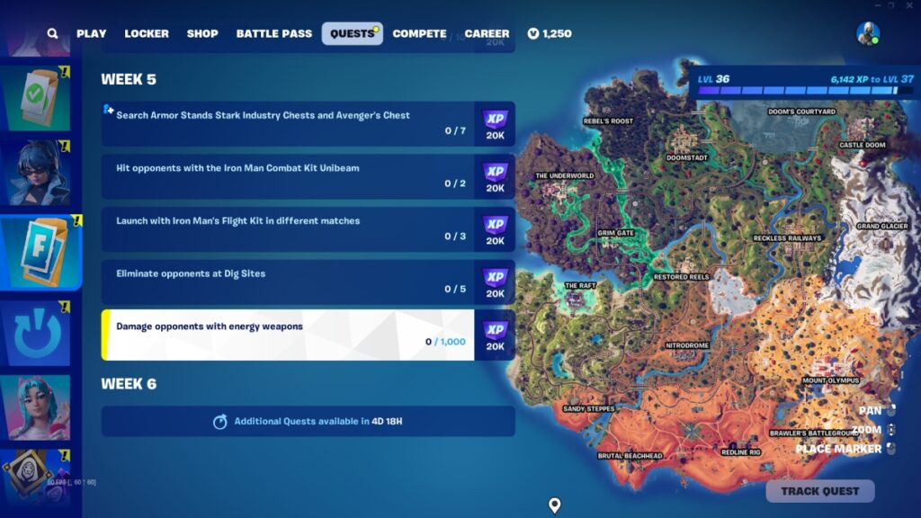 Fortnite Week 5 Quests