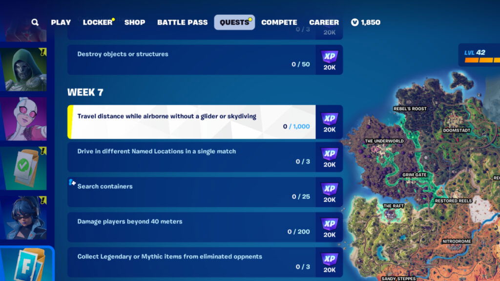 Fortnite Week 7 Quests