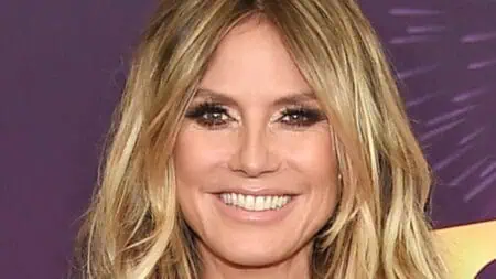 Heidi Klum poses close up