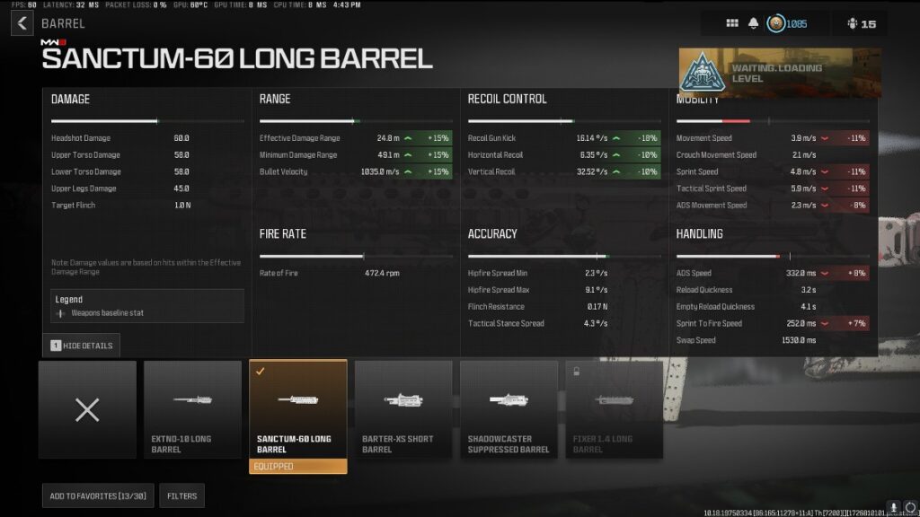 Sanctum-60 Long Barrel