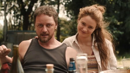 Aisling Franciosi and James McAvoy in Speak No Evil