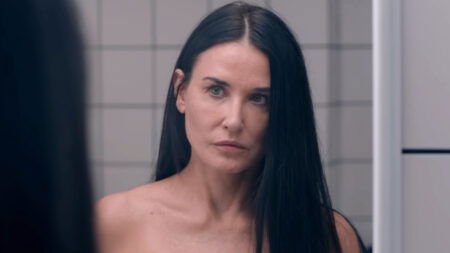 Demi Moore in the body horror film, The Substance