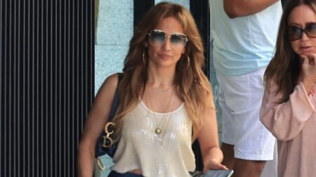 Jennifer Lopez out in style for a fun day at the Century City Mall