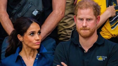 Prince Harry and Meghan Markle side by side.