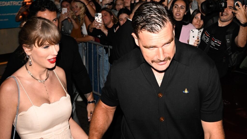 Taylor Swift and Travis Kelce during NYC date night.