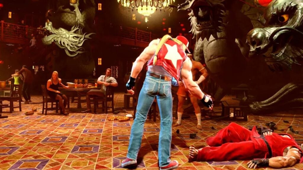 terry win pose in street fighter 6 fatal fury