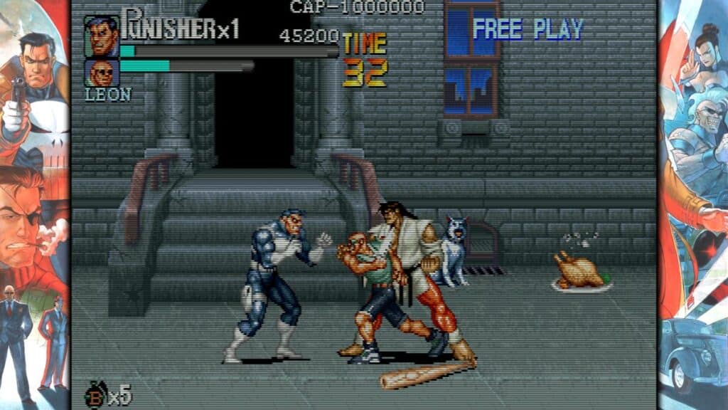 marvel vs. capcom fighting collection: arcade classics review the punisher gameplay