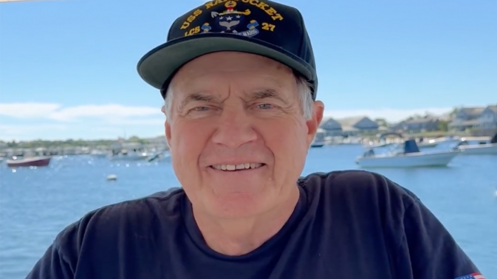 Bill Belichick on a boat